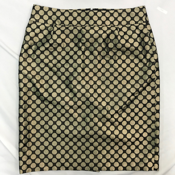 J. Crew Dresses & Skirts - J Crew Shiny Polka Dot Silk Blend Skirt